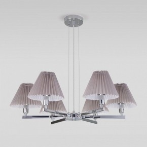 Подвесная люстра Eurosvet Peony 60136/6 хром/серый в Камышлове - kamyshlov.mebel24.online | фото 4