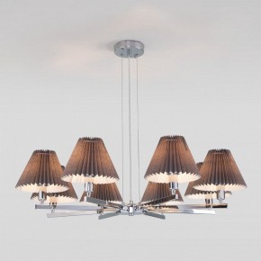 Подвесная люстра Eurosvet Peony 60136/8 хром/графит в Камышлове - kamyshlov.mebel24.online | фото 4