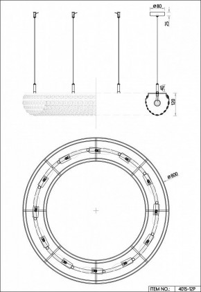 Подвесная люстра Favourite Monilibus 4015-12P в Камышлове - kamyshlov.mebel24.online | фото 5