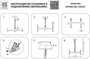 Подвесная люстра Lightstar Iris 734247 в Камышлове - kamyshlov.mebel24.online | фото 4