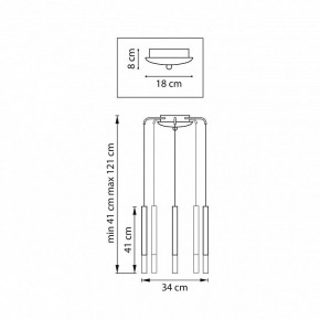 Подвесная люстра Lightstar Tubo L5T747143 в Камышлове - kamyshlov.mebel24.online | фото 3