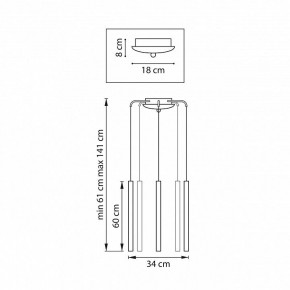 Подвесная люстра Lightstar Tubo L5T747343 в Камышлове - kamyshlov.mebel24.online | фото 3