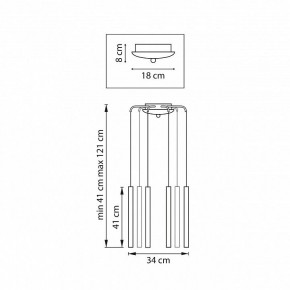 Подвесная люстра Lightstar Tubo L8T747237 в Камышлове - kamyshlov.mebel24.online | фото 3