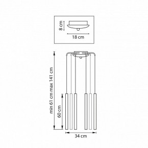 Подвесная люстра Lightstar Tubo L8T747343 в Камышлове - kamyshlov.mebel24.online | фото 3