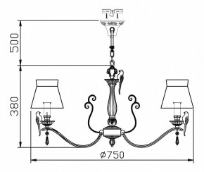 Подвесная люстра Maytoni Bird ARM013-08-W в Камышлове - kamyshlov.mebel24.online | фото 5