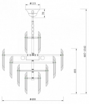 Подвесная люстра Maytoni Flare DIA200PL-06G в Камышлове - kamyshlov.mebel24.online | фото 7