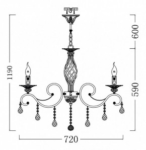 Подвесная люстра Maytoni Grace ARM247-08-G в Камышлове - kamyshlov.mebel24.online | фото 4