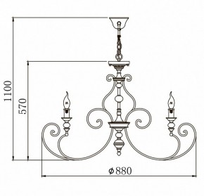 Подвесная люстра Maytoni Karina H631-PL-08-B в Камышлове - kamyshlov.mebel24.online | фото 3
