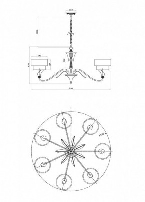 Подвесная люстра Maytoni Lillian H311-07-G в Камышлове - kamyshlov.mebel24.online | фото 6