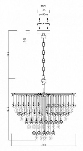 Подвесная люстра Maytoni Linn MOD091PL-07CH в Камышлове - kamyshlov.mebel24.online | фото 4