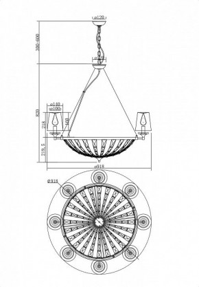 Подвесная люстра Maytoni Pantheon H021PL-08CH в Камышлове - kamyshlov.mebel24.online | фото 4