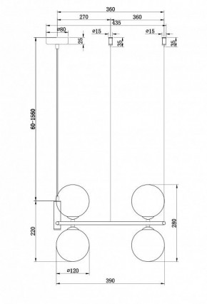 Подвесная люстра Maytoni Ring MOD013PL-04W в Камышлове - kamyshlov.mebel24.online | фото 4