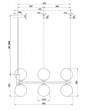 Подвесная люстра Maytoni Ring MOD013PL-06B в Камышлове - kamyshlov.mebel24.online | фото 4