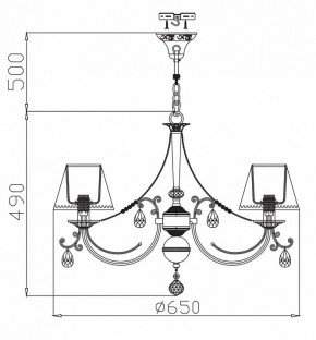 Подвесная люстра Maytoni Soffia RC093-PL-06-R в Камышлове - kamyshlov.mebel24.online | фото 4