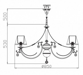 Подвесная люстра Maytoni Soffia RC093-PL-08-R в Камышлове - kamyshlov.mebel24.online | фото 5