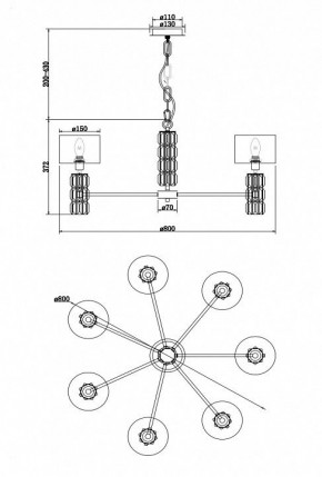 Подвесная люстра Maytoni Talento DIA008PL-07CH в Камышлове - kamyshlov.mebel24.online | фото 8