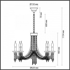Подвесная люстра Odeon Light Capel 5063/6 в Камышлове - kamyshlov.mebel24.online | фото 5