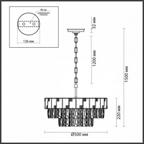 Подвесная люстра Odeon Light Chessi 5076/11 в Камышлове - kamyshlov.mebel24.online | фото 5