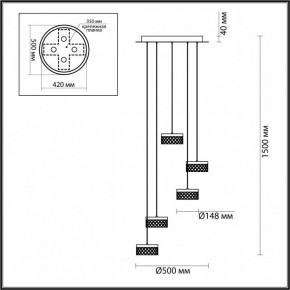 Подвесная люстра Odeon Light Fivre 5032/30L в Камышлове - kamyshlov.mebel24.online | фото 4