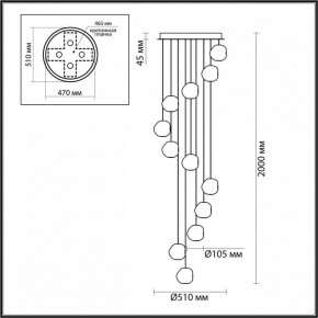 Подвесная люстра Odeon Light Jemstone 5084/60L в Камышлове - kamyshlov.mebel24.online | фото 4