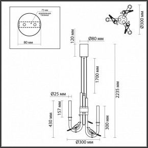 Подвесная люстра Odeon Light Lark 5431/6L в Камышлове - kamyshlov.mebel24.online | фото 5