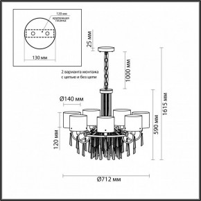 Подвесная люстра Odeon Light Nicole 4886/7 в Камышлове - kamyshlov.mebel24.online | фото 7