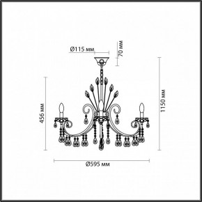 Подвесная люстра Odeon Light Versia 4977/6 в Камышлове - kamyshlov.mebel24.online | фото 5