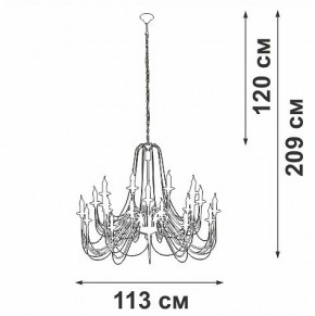 Подвесная люстра Vitaluce V1044 V1044-1/20 в Камышлове - kamyshlov.mebel24.online | фото 3