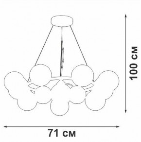 Подвесная люстра Vitaluce V48410 V48410-8/12S в Камышлове - kamyshlov.mebel24.online | фото 3