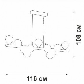 Подвесная люстра Vitaluce V49860 V49860-8/11S в Камышлове - kamyshlov.mebel24.online | фото 3