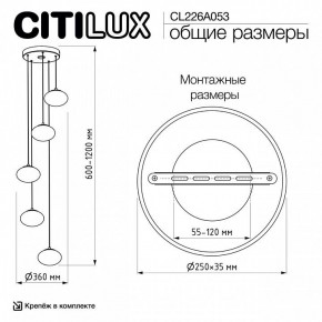 Подвесной светильник Citilux Atman Smart CL226A053 в Камышлове - kamyshlov.mebel24.online | фото 9