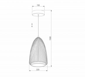 Подвесной светильник Eurosvet Comodita 40009/1 LED черный в Камышлове - kamyshlov.mebel24.online | фото 5