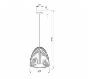 Подвесной светильник Eurosvet Comodita 40010/1 LED черный в Камышлове - kamyshlov.mebel24.online | фото 6
