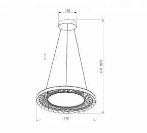 Подвесной светильник Eurosvet Parafe 40024/1 LED серый в Камышлове - kamyshlov.mebel24.online | фото 5