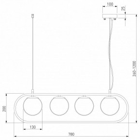 Подвесной светильник Eurosvet Ringo 50089/4 хром в Камышлове - kamyshlov.mebel24.online | фото 3