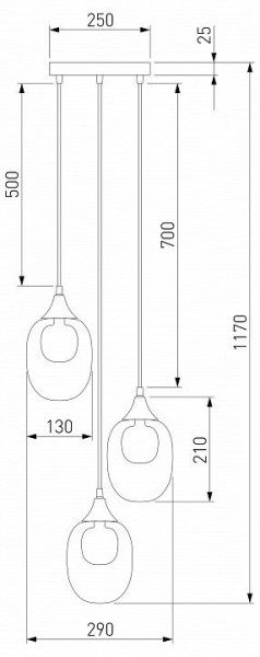Подвесной светильник Eurosvet Spritz 70216/3 латунь в Камышлове - kamyshlov.mebel24.online | фото 2
