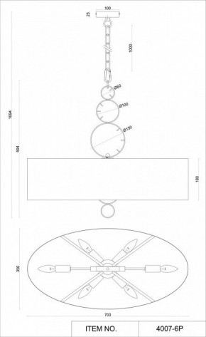 Подвесной светильник Favourite Ferrous 4007-6P в Камышлове - kamyshlov.mebel24.online | фото 5