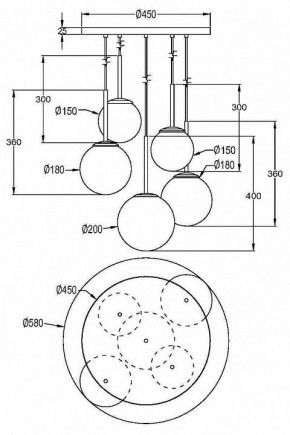Подвесной светильник Maytoni Basic form MOD321PL-05G1 в Камышлове - kamyshlov.mebel24.online | фото 4