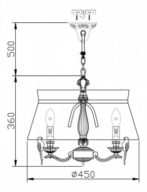 Подвесной светильник Maytoni Bird ARM013-33-W в Камышлове - kamyshlov.mebel24.online | фото 3