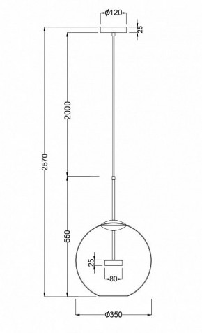 Подвесной светильник Maytoni Cometa MOD056PL-L12G3K в Камышлове - kamyshlov.mebel24.online | фото 3