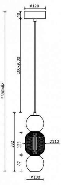 Подвесной светильник Maytoni Drop MOD273PL-L16G3K в Камышлове - kamyshlov.mebel24.online | фото 3