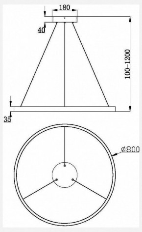 Подвесной светильник Maytoni Rim 1 MOD058PL-L42W3K в Камышлове - kamyshlov.mebel24.online | фото 3