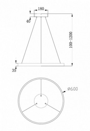 Подвесной светильник Maytoni Rim MOD058PL-L32W4K в Камышлове - kamyshlov.mebel24.online | фото 3