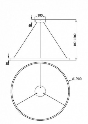 Подвесной светильник Maytoni Rim MOD058PL-L65W3K в Камышлове - kamyshlov.mebel24.online | фото 2