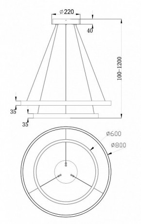 Подвесной светильник Maytoni Rim MOD058PL-L74BS4K в Камышлове - kamyshlov.mebel24.online | фото 7
