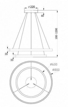 Подвесной светильник Maytoni Rim MOD058PL-L74W4K в Камышлове - kamyshlov.mebel24.online | фото 6