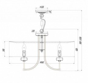 Подвесной светильник Maytoni Roma ARM006PL-08G в Камышлове - kamyshlov.mebel24.online | фото 4
