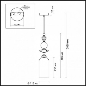 Подвесной светильник Odeon Light Bizet 4855/1 в Камышлове - kamyshlov.mebel24.online | фото 1