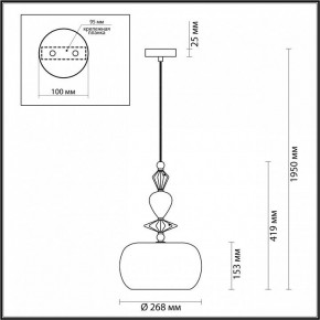 Подвесной светильник Odeon Light Bizet 4893/1A в Камышлове - kamyshlov.mebel24.online | фото 3