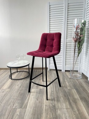 Полубарный стул CHILLI-QB SQUARE винный #16, велюр / черный каркас (H=66cm) М-City в Камышлове - kamyshlov.mebel24.online | фото 4